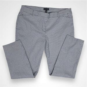 Adrienne Vittadini Crop Dress Pants Navy White Gingham Office Wear Womens 12